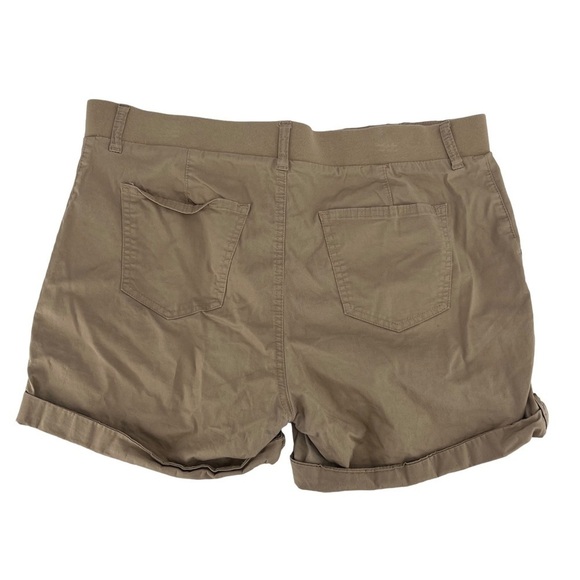 Riders By Lee Tan Pull On Cuffed Hem Mid Rise Short Size 16 Women’s - Picture 3 of 5
